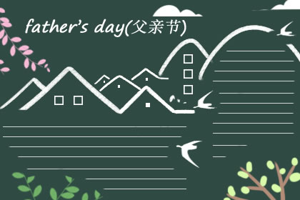 2019年父亲节英语手抄报简单好画