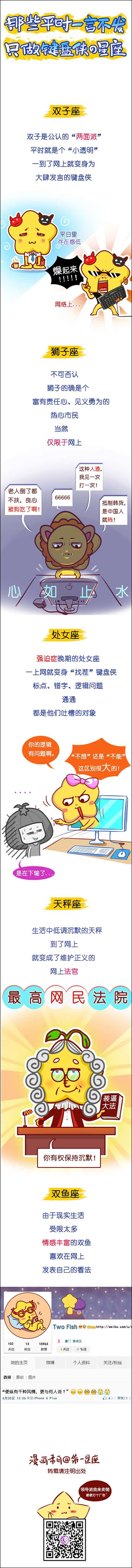 那些平时一言不发只做键盘侠的星座
