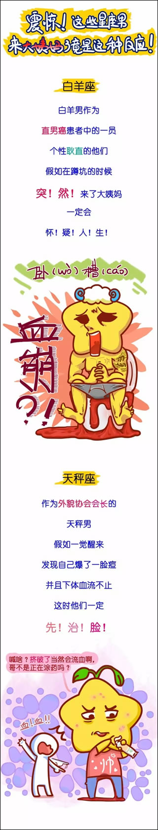 震惊！这些星座男来大姨妈了竟是这种反应！