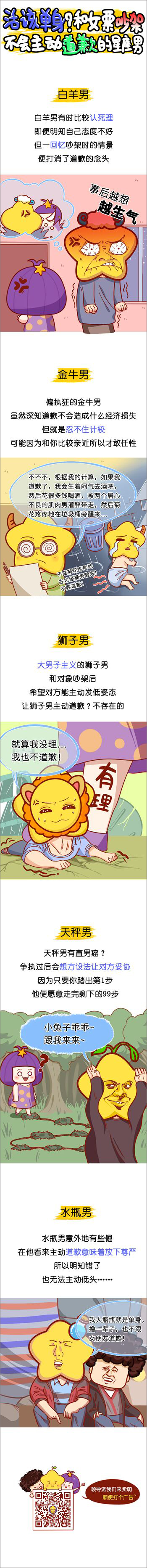 活该单身 和女票吵架不会主动道歉的星座男